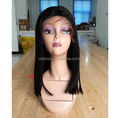 China Durable 100% Natural Virgin Human Hair Full Cuticle Bobo Full Lace Wig Wholesale Durable Hairline With Baby Hair Hair Wig for sale