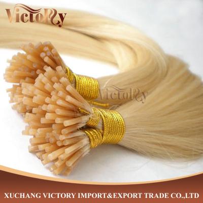 China Silky Straight Wave 80 Cm I-Tip White Blonde Double Drawn Color #613 Russian Hair Extensions for sale