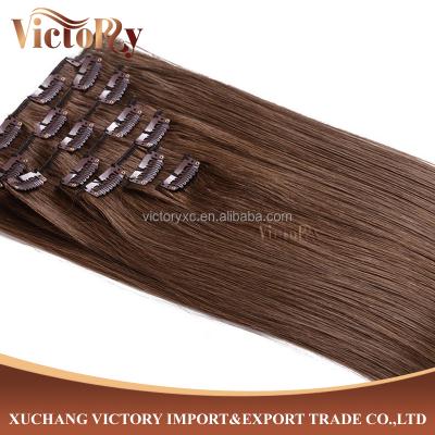 China Body Wave 7A Grade Charming #8 Body Wave Snap One Piece Hair Clip In Hair Extension for sale