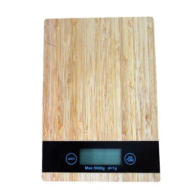 China With Tray Scale China Factory Price Electronic Weighing Food Digital Scale Panel Bamboo Kitchen Scale for sale