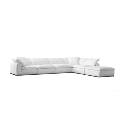 China Removable Living Room Fabric Sectional Sofa White Cover Sofa Set Cloud Furniture Modern Chaise Modular Sofa for sale