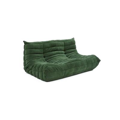 China Molded foam comfortable home living room sofa 40 high density foam sofa velor togo sofa 2 seater red green for sale