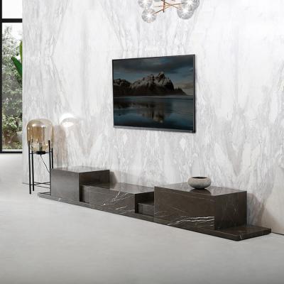 China Latest Minimalist Marble Art Modern Simple Living Room Marble TV Stand TV Cabinet for sale