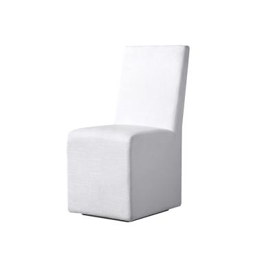 China High End White Fabric Linen Fabric Chair Modern Dining Chair Dining Chair Furniture for sale