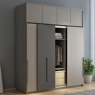 China Nordic Convertible Modern Wooden Multifunctional Storage Cabinet Style Design Wardrobe Bedroom Wardrobe Sliding Door for sale