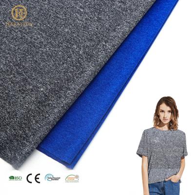 China Comfortable stretch good quality polyester 100% pure color stretch dyed knit fabric for garment for sale