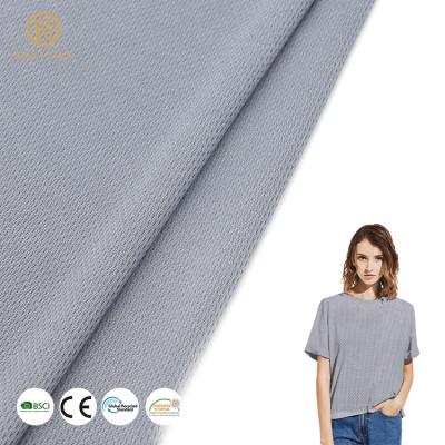 China Newcomer 160 gsm 100%polyester comfortable stretch and dyed stretch knit fabric for garment for sale