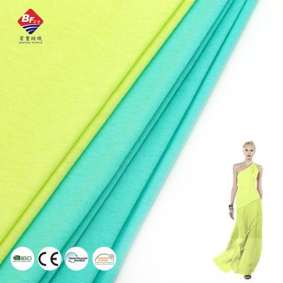 China Custom solid color 60%cotton comfy and stretchy knitted dyed 40%polyester stretch fabric for women clothes for sale