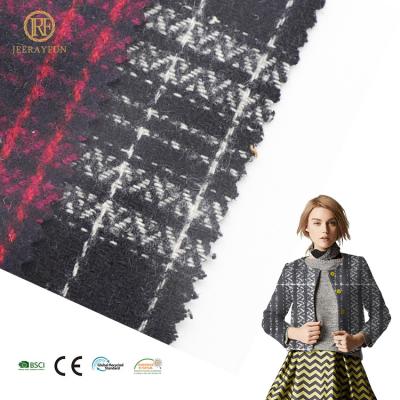 China New design breathable fabric for coats colorful tweed fabric woven polyester faux tweed colorful fabric for sale