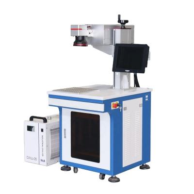 China VISION SYSTEM Plastic Wine Glass Mask Ear Mark Laser Nonmetal UV Printing Marking Machine for sale