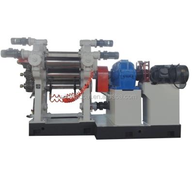 China Three Rollers Rubber Calender Machine for Rubber Sheeting Advertising Company Style for sale