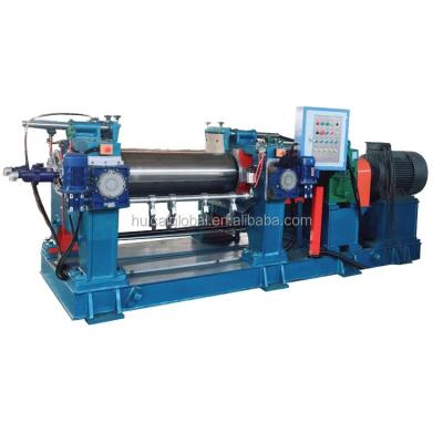 China XK-400 Raw Rubber Mixing Mill Rubber Two Roll Mill Open Mixer with 55kW Electric Motor for sale