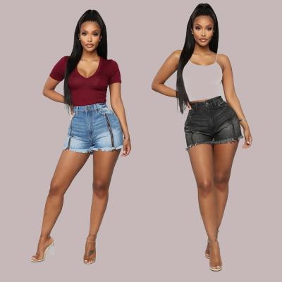 China QUICK DRY unique design denim women shorts fashion sexy bilateral zipper jeans shorts shorts ladies denim for sale