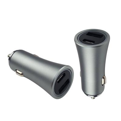 China Cheap Mobile Phone Metal Aluminum Alloy Car Charger 36W USB Car Charger QC3.0 Fast Charger Cars For Sale for sale