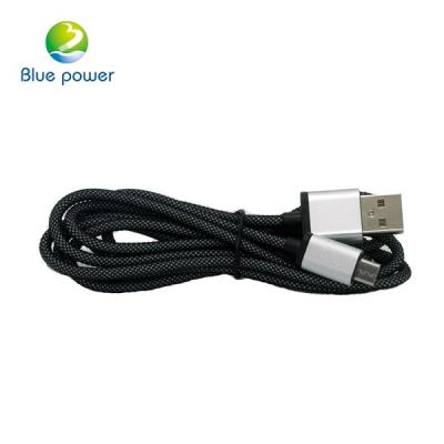 China Metal Braided Micro USB Cable 1M Micro USB Data Charger Cables Metal Fishing Wire Data Line For iPhone For Samsung for sale