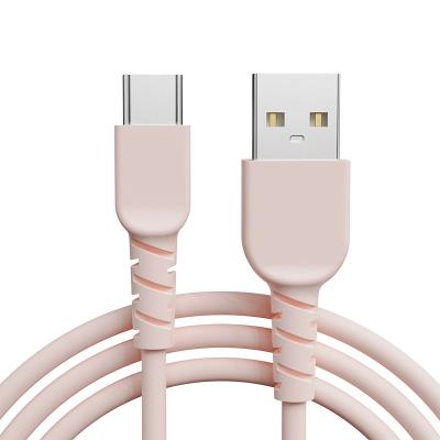 China Camera Pink Color 1M Band Data Cable 2.4A High Speed ​​Fast Charging Cable Type USB C Cable for sale