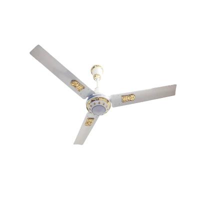 China Solar Rechargeable 12V Ceiling Fan DC 56 Inch With LED Lights for sale