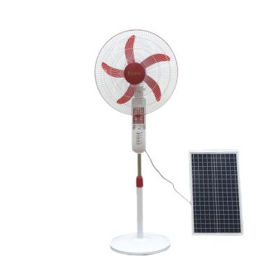 China Three Adjust Speed Solar Battery Fan Rechargeable With LED  Light for sale