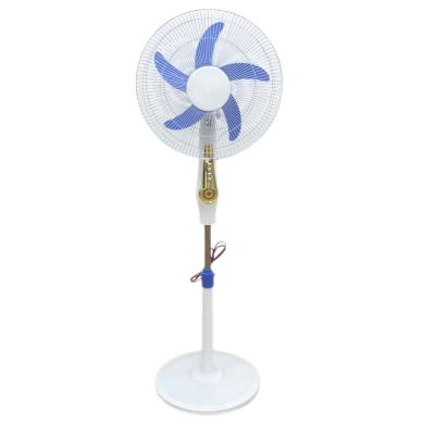 China Household Plastic Material Solar 16 Inch Rechargeable Fan With Led Light for sale