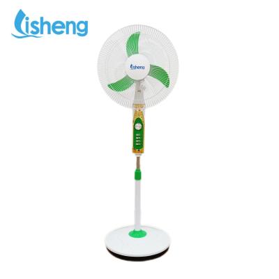 China Energiebesparende verstelbare vloerventilator 16 inch AC / DC 12V / 220V met led-licht Te koop