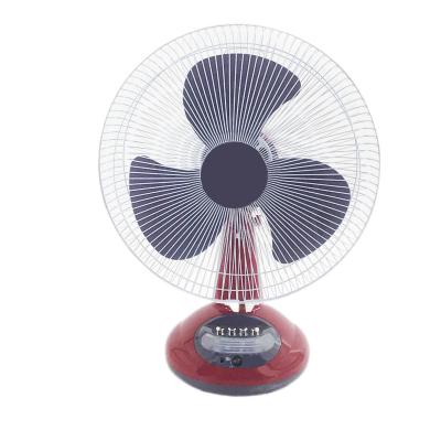 China 16 Inch Solar Rechargeable Table Fan 12V DC Electric Household Air Cooling Fan for sale