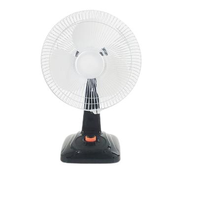 China DC 12V Household Rechargeable Table Fan 12 Plastic With Mechanical DC Brushless Motor for sale