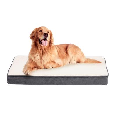 China Travel Non Slip Luxury Rectangle Memory Foam Removable Dog Cat Beds Cover Orthopedic Multifunctional Pet Bed Cover for sale