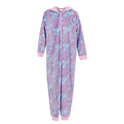 China 2021 New Style Winter Pajamas Nightgowns Onesie Thickened Thermal Zipper Pajama Bottoms Unicorn&Women Print Hooded Sleepwear for sale