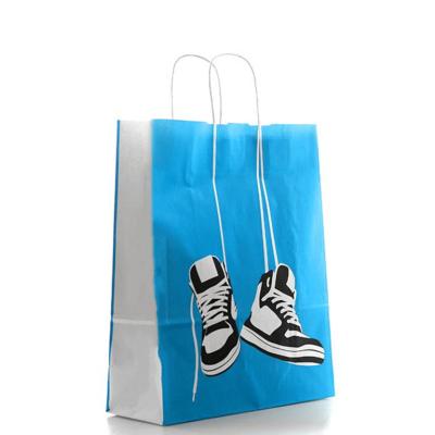 China Recyclable custom printed eco-friendly bolsas de papel kraft paper recyclable craft gift shopping handbag with logo clothing paper bag for sale