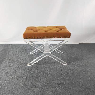 China Modern Comfortable Acrylic Cushioned Stool for sale