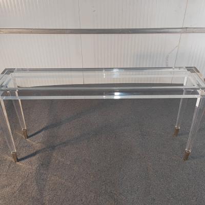 China Modern Rectangular Clear Acrylic Side Table for sale