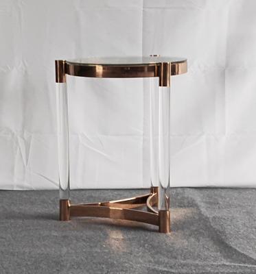 China Modern Metal Frame Modern Design Acrylic Coffee Table for sale