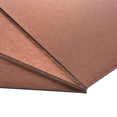 China Megabond CE Certificate Brushed Aluminum Panel Copper Aluminum Composite Sheets à venda