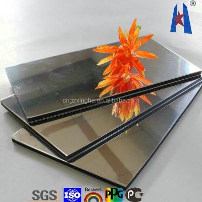 China Mirror style exterior building paneling material/alucobond panel prices Te koop