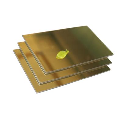 China Megabond Hot Sale gold mirror finish aluminium composite panel sheet aluco board for sale