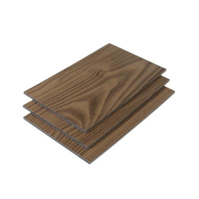 China Megabond Traditional Wall Cladding Wood 2mm To 6mm Wooden Solid Aluminum Panel Te koop