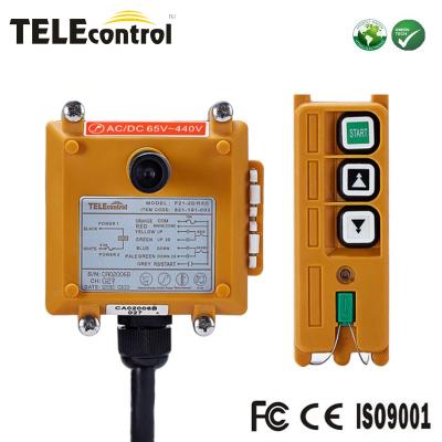 China 3 Double speed button, VHF and UHF, Fiber Glass, Industrial Crane Hoist Radio Remote Control Telecontrol  Yellow F21-2D for sale