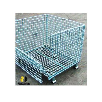 China Warehosue High Quality Warehouse Stackable Steel Wire Mesh Container for sale