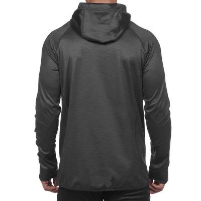 China Anti-Wrinkle Hoodies No Pockets Slim Fit Tight Dry Mens Fitness Hoodie Fit Muscle Men for sale