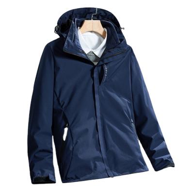 China 2021 Polyester Factory Wholesale New Outdoor Jacket Men And Women'sThree-in-One Waterproof Windproof Mountaineering Suit Coat for sale