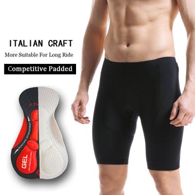 China Shiny Mens Gel Pad Breathable Cycle Shorts For Men for sale