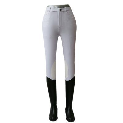 China English Lady Silicone Sexy Pants White Rider Cracks Breeches Woman Horse Thermal Riding Strong for sale