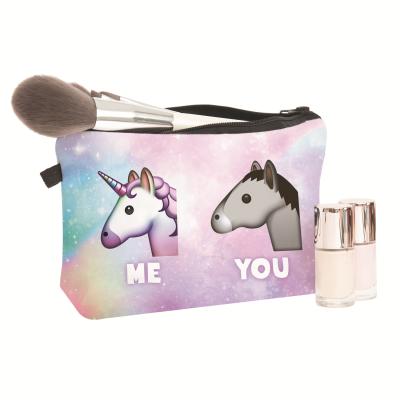 China Fashion Top Quality Unicorn Make Up Organizer Travel Cosmetic Filter Eyelets for sale