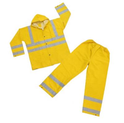 China 2021 bachelor rainwear waterproof 100% polyester and viable 2 pieces rain set unisex boy girl for sale