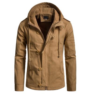 China Sustainable Workwear Men's Big And Hooded Ranger Jacket Men's Khaki Jacket Big Long for sale