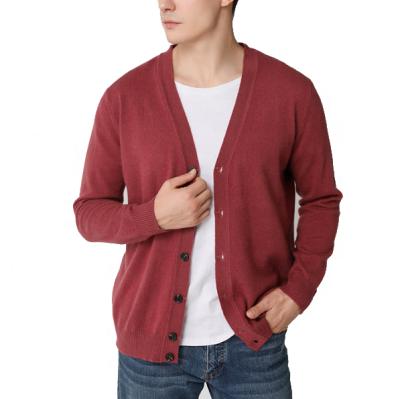 China Drop Shipping Jacquard Sweaters V-Neck Anti-Shrink Clothes Shape Knitted Men's Cardigan Long for sale