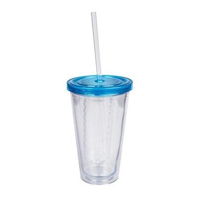 China Sustainable Plastic Coffee Cup Mug With Straw Tumbler Cups In Bulk for sale