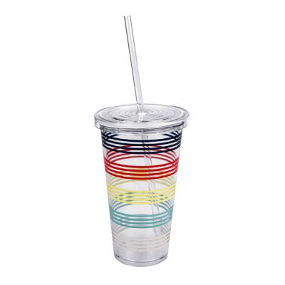 China Sustainable Bulk Sublimation Plastic Coffee Mug Tumbler Mug With Straw And Lid for sale