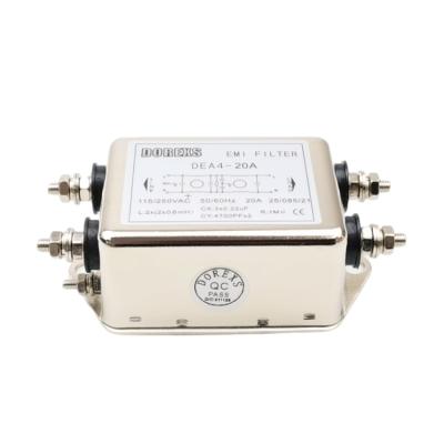 China 3A 6A 20A 10A single phase EMI low pass filter for electrical appliances for sale