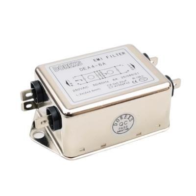 China Low Pass Line EMI Filter 10A 20A 6A 3A Single Phase AC 220v Common Mode for sale